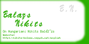 balazs nikits business card